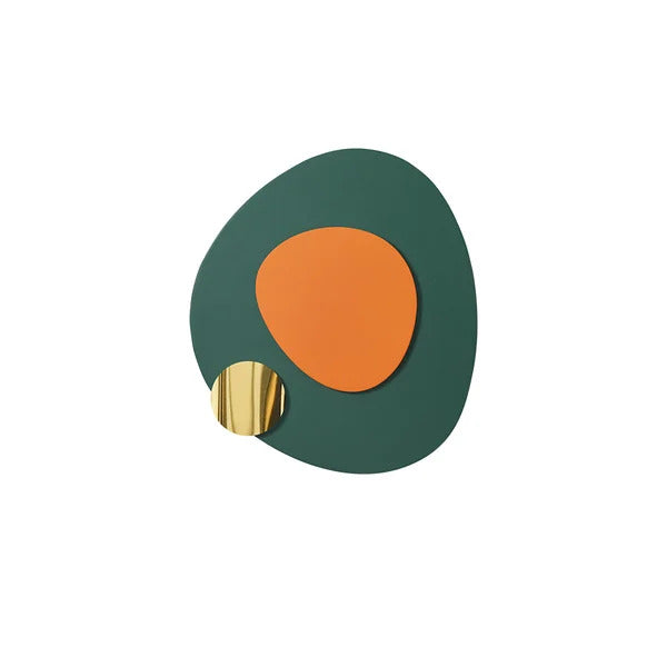 Curved Emerald Metal Wall Art