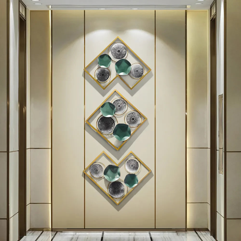 Lotus Leaves Metal Wall Art Set Of 3