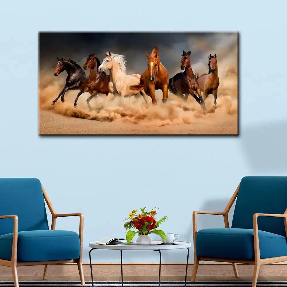 Galloping Horses Wall Painting