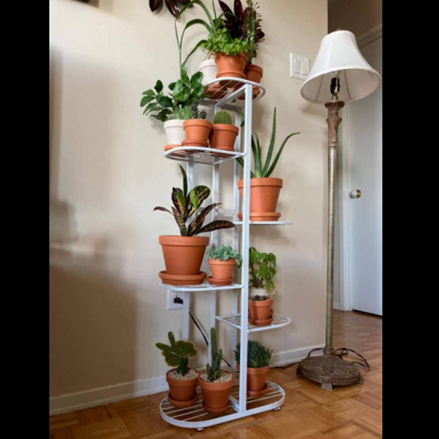 UnitedCrafts 6 Tier 7 Potted Metal Plant Stand Multiple Shelves