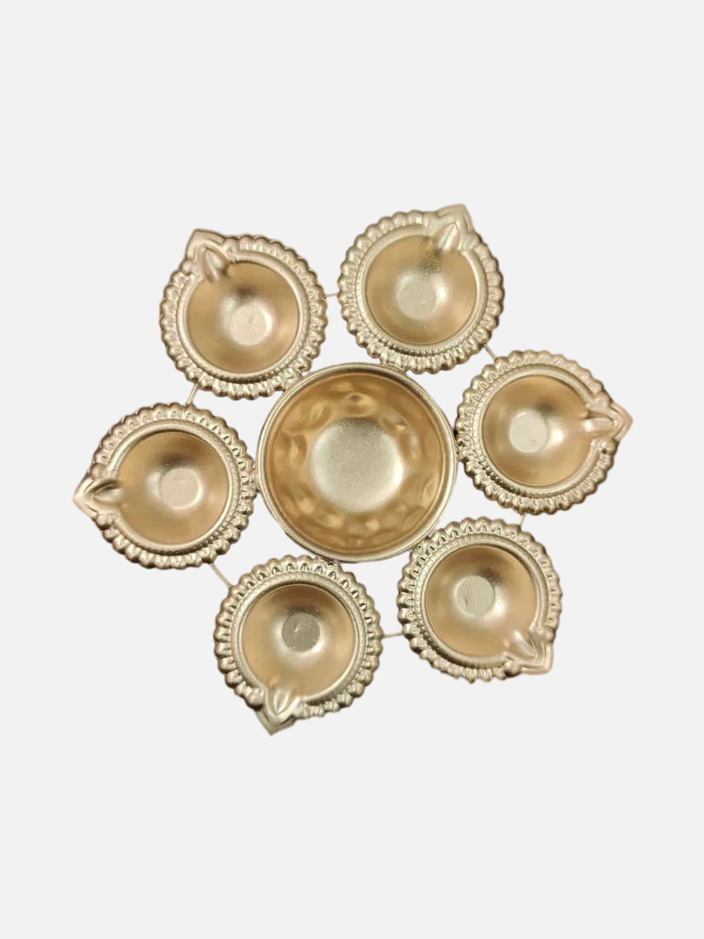 6 Diyas Metal Urli Pack of 6