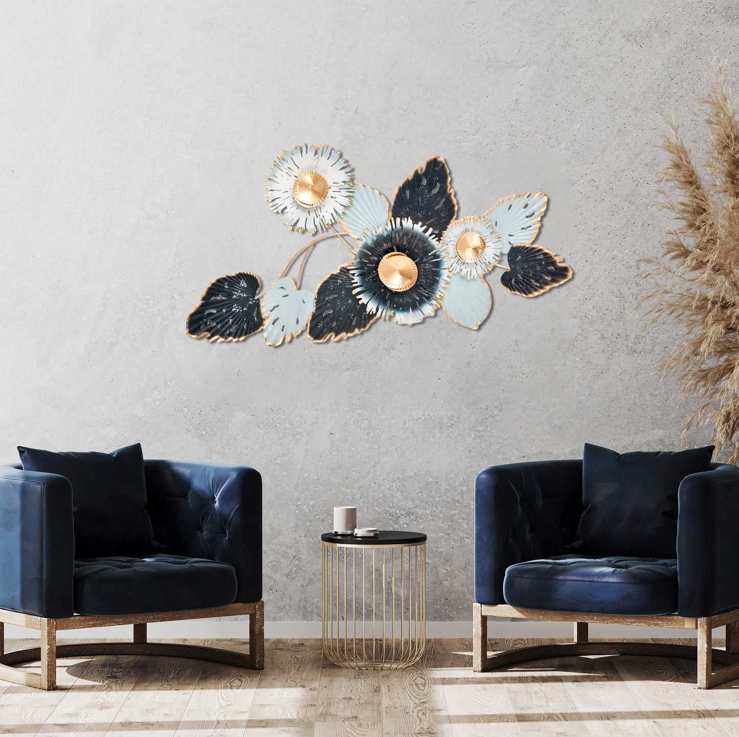 Green Leaf Metal Wall Art