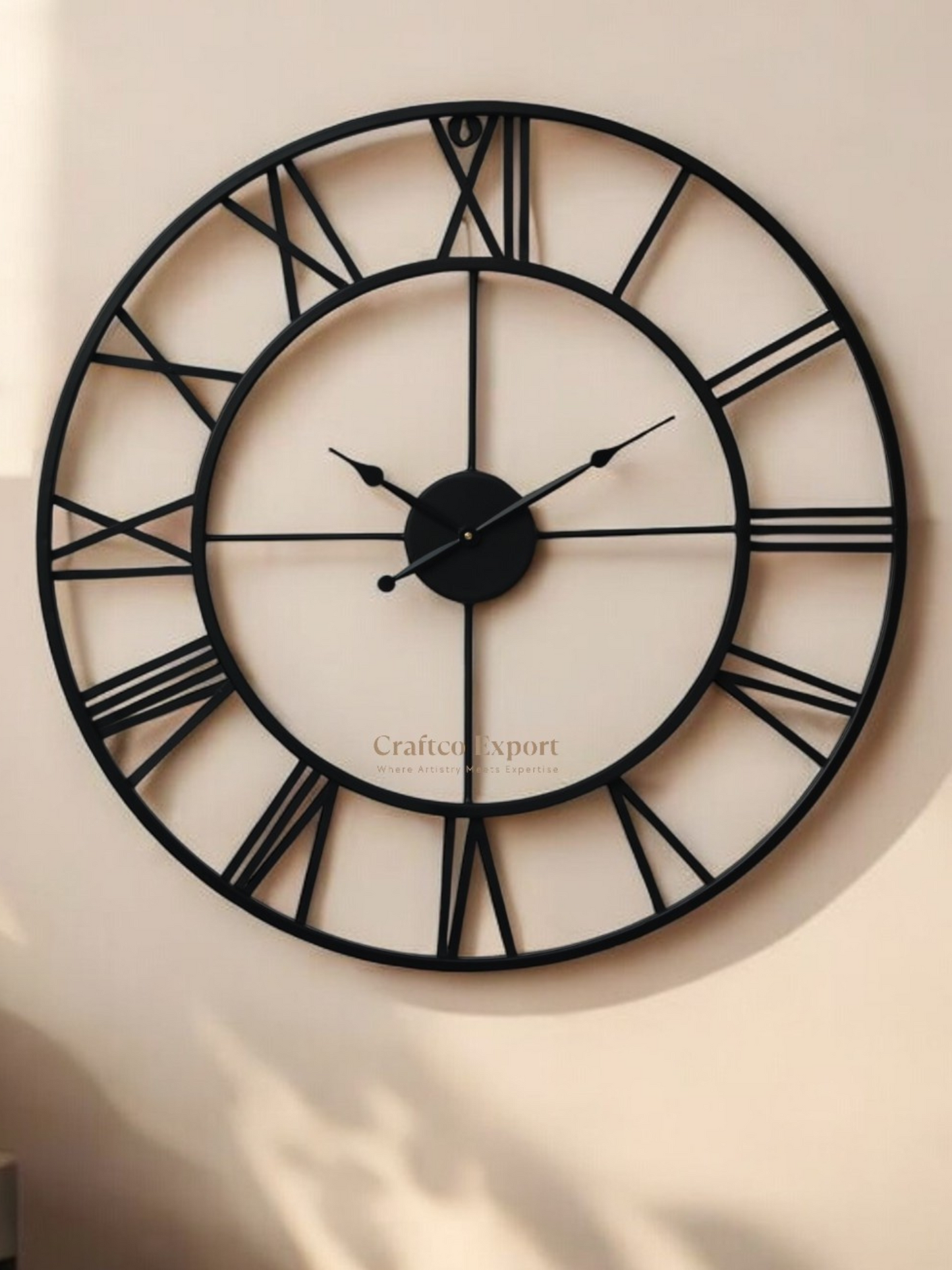 Vintage Globe Black Wall Clock