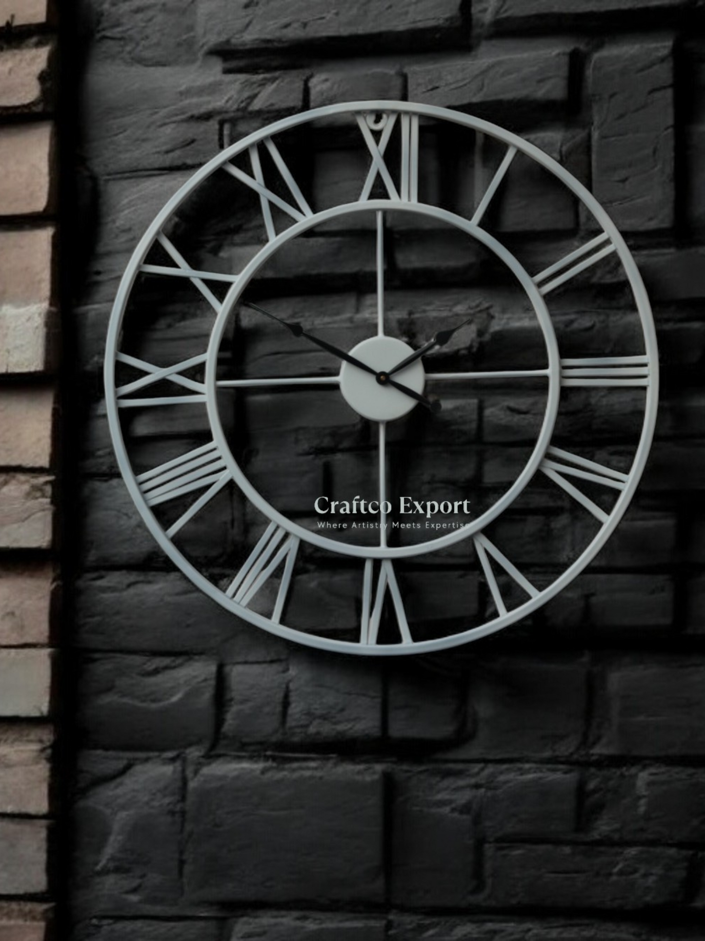 Minimalist Concrete Grey Wall Clock