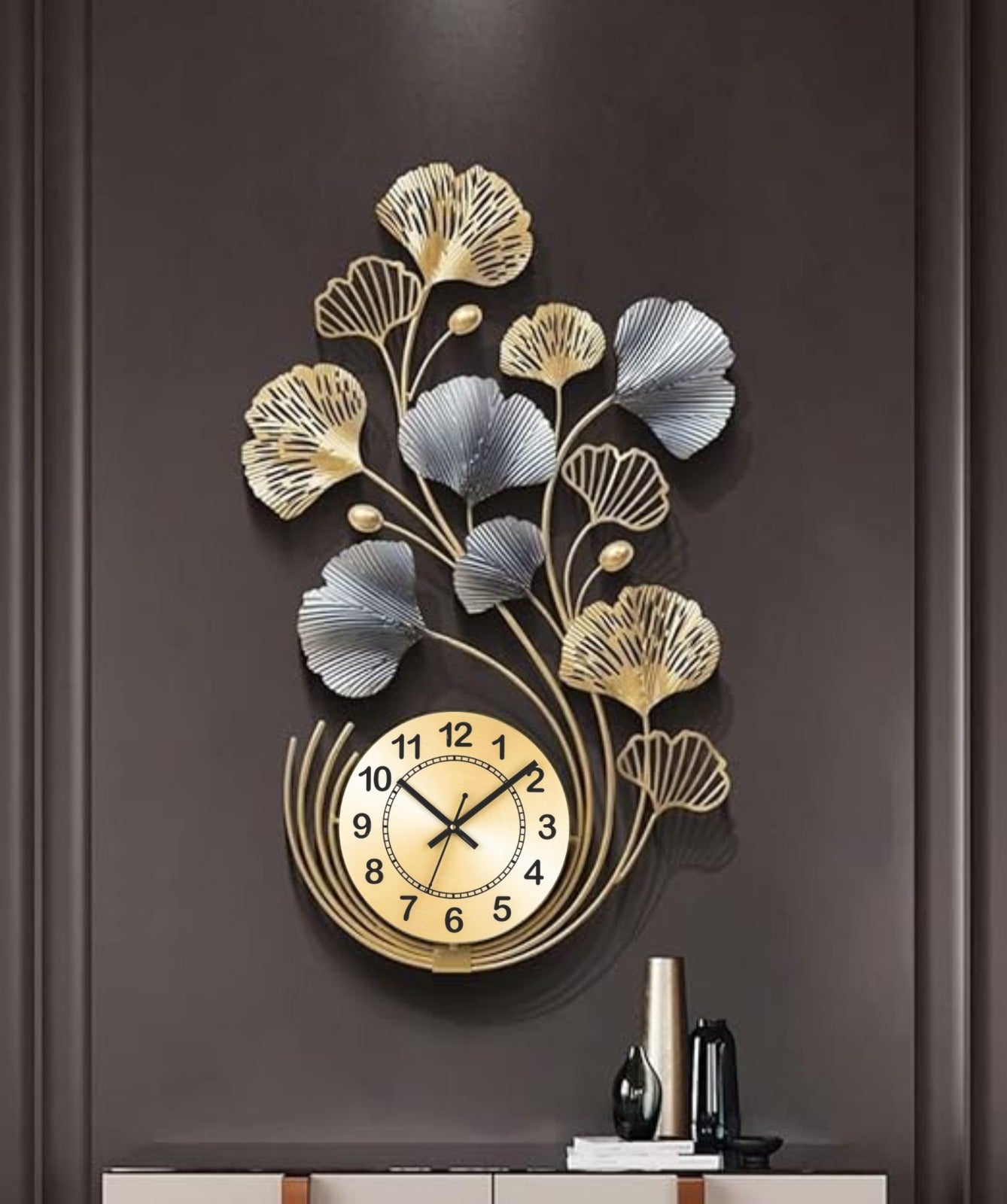 Flora Metal Wall Clock