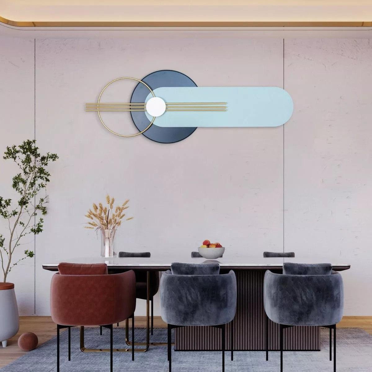 Cielo Blu Metal Wall Art