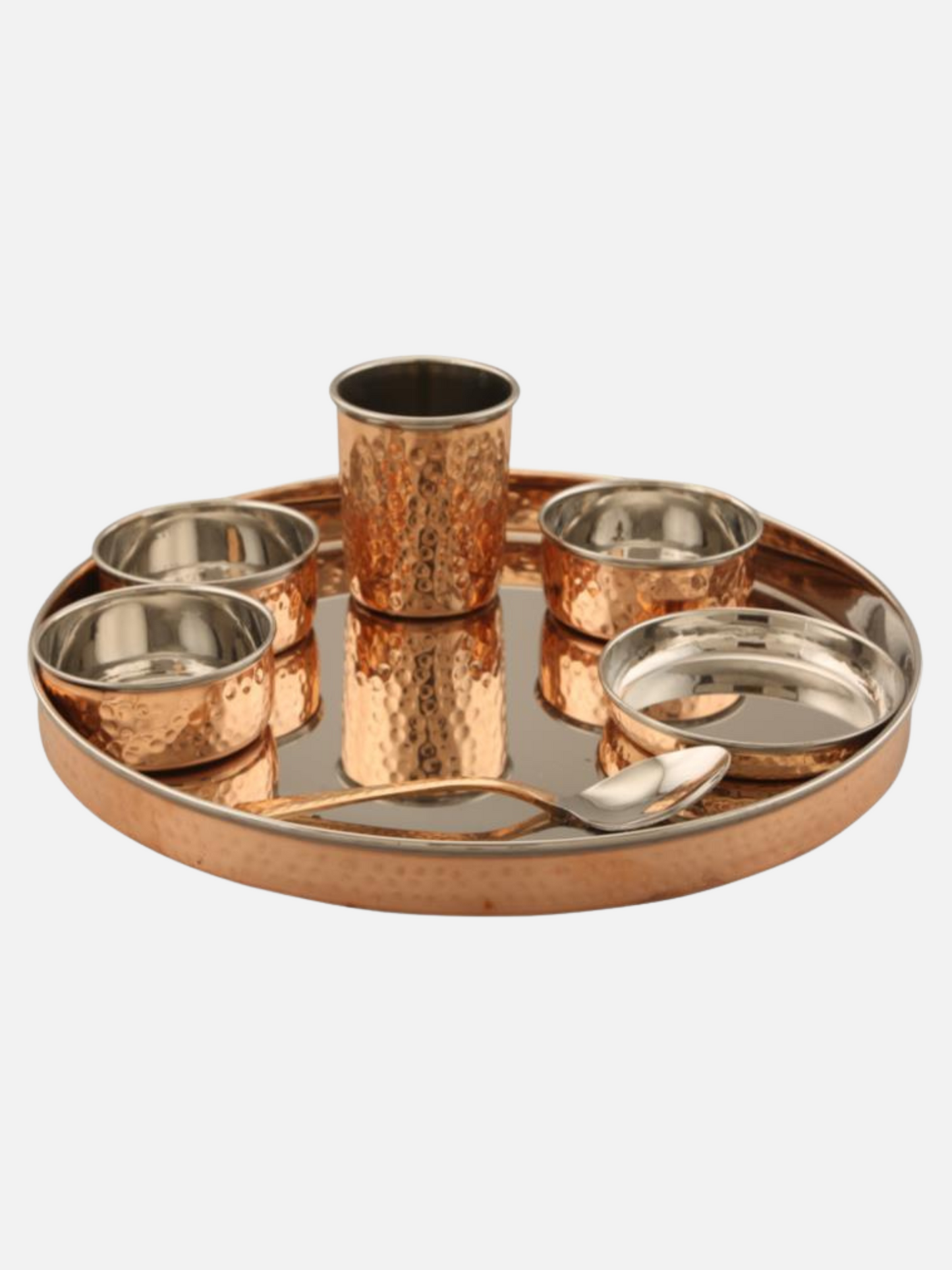 Hammered Thali Set (7 Pcs.)