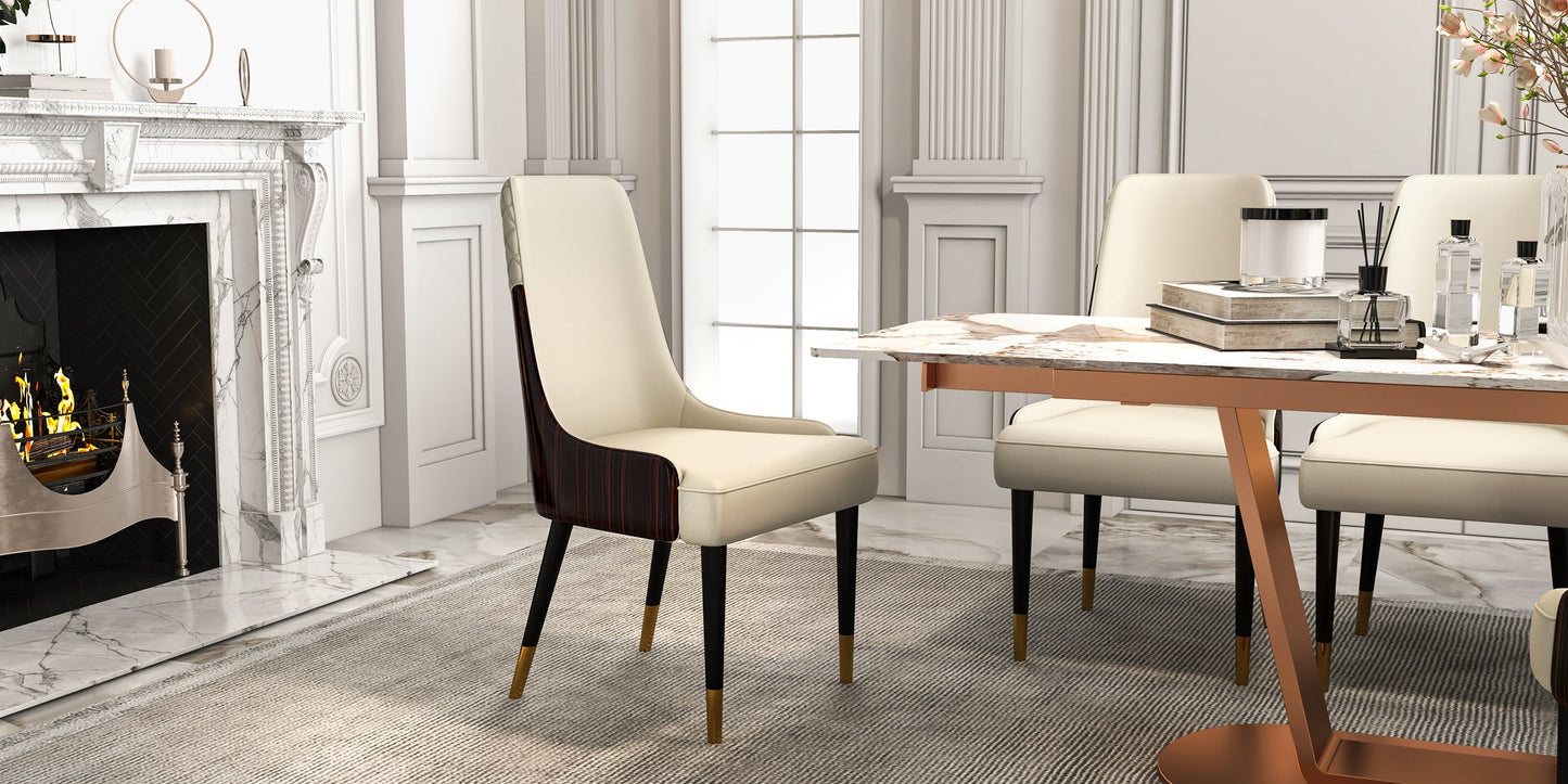 Stainless Steel Ss Pvd Coated Dining Table, 6 Seater