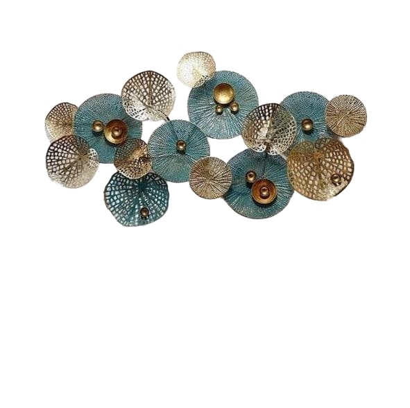 Creative Teal Metal Wall Art
