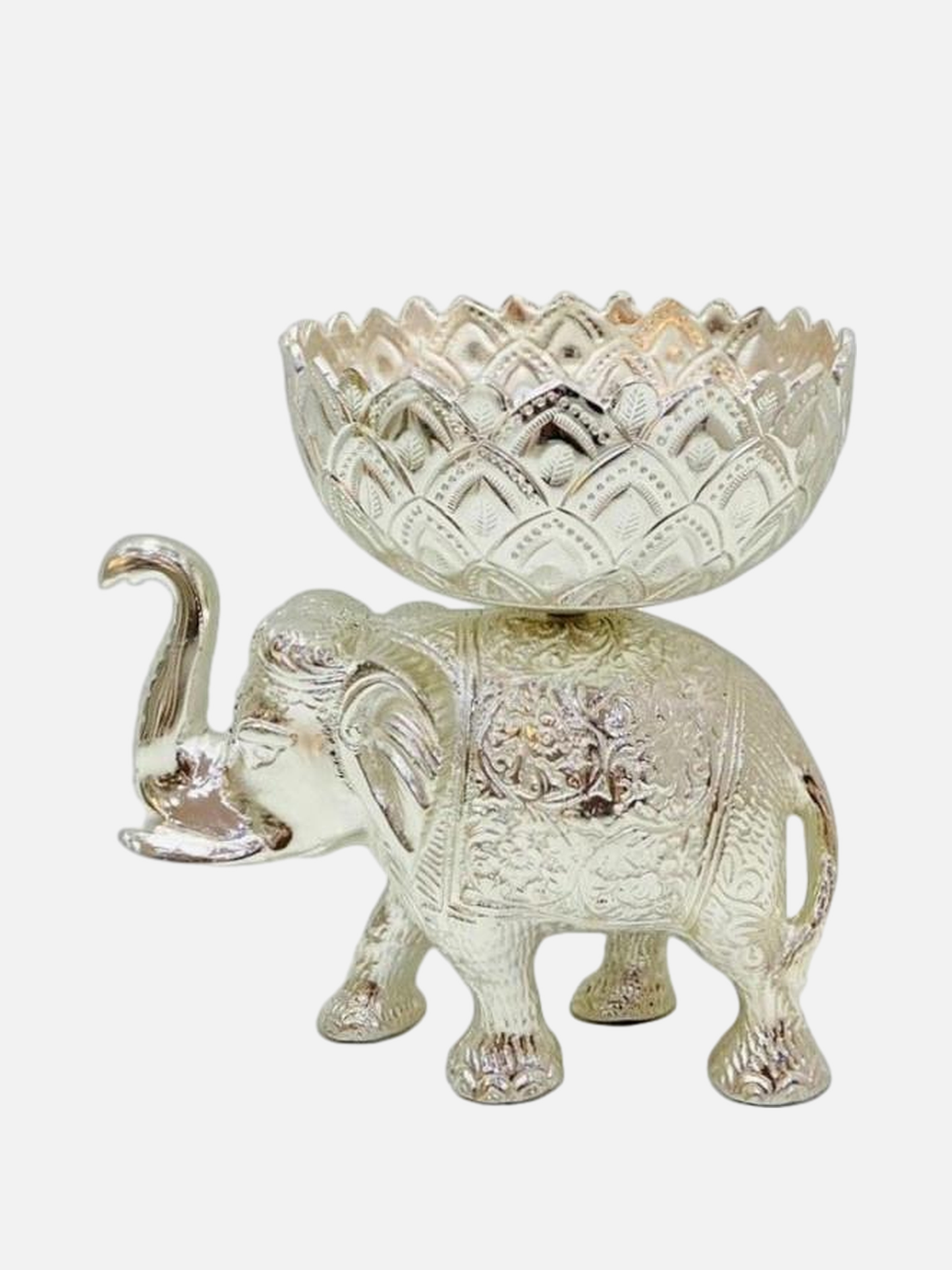 Ceramic Elephant Bowl with Abstract Glaze
