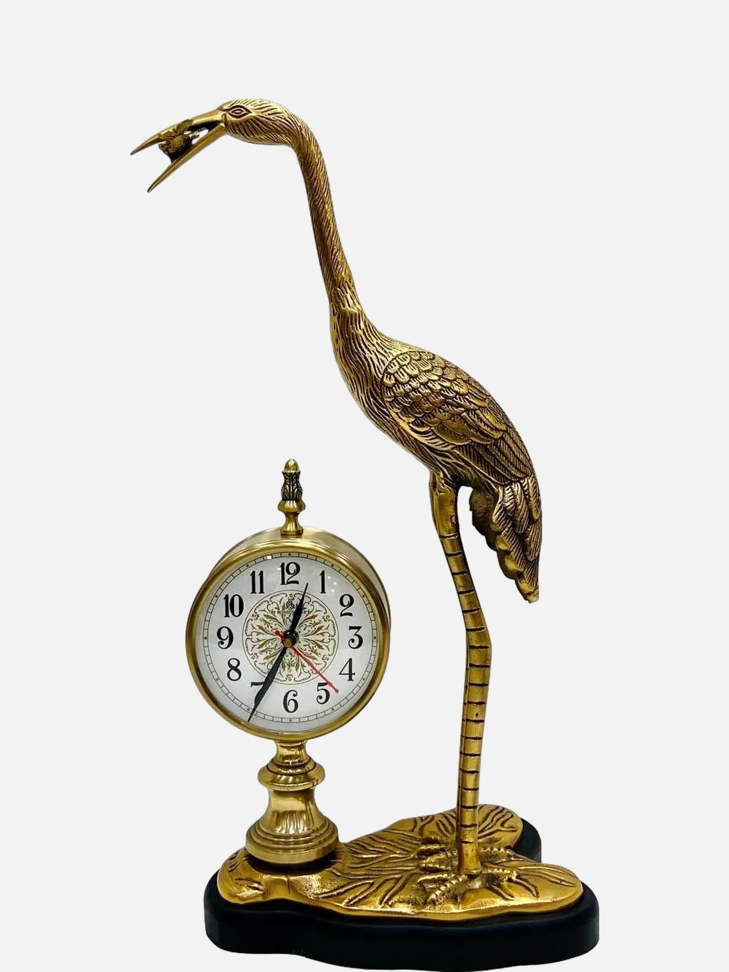 Elegant Metal Flamingo Table Clock