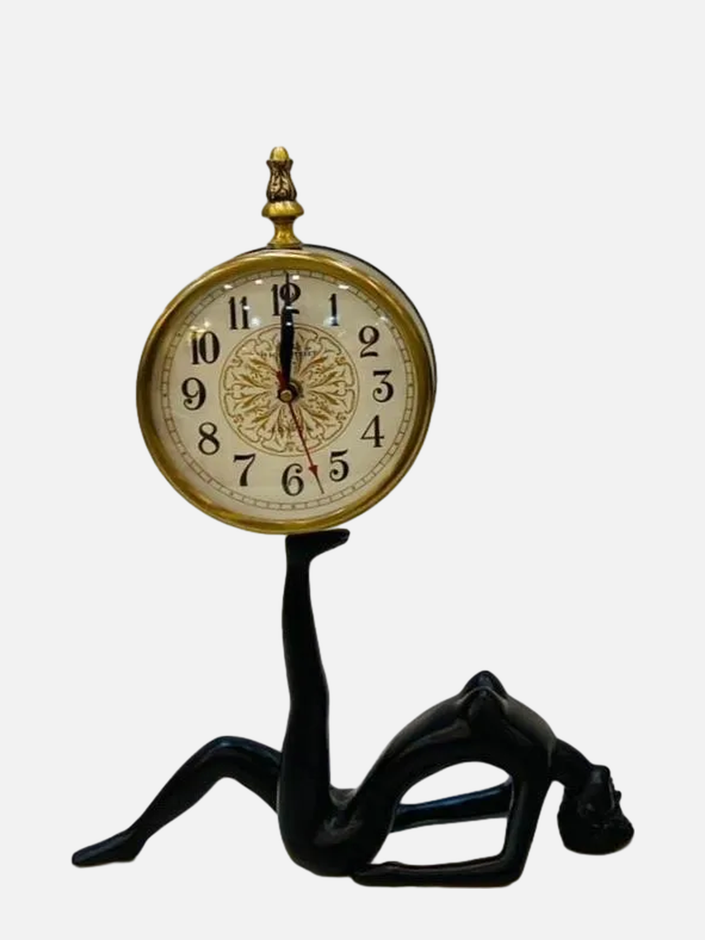 Metal Lady Art Design Table Clock