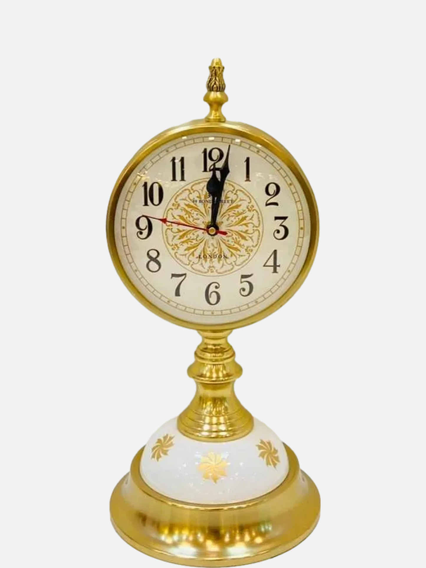 Brass Gold Finish Table Clock