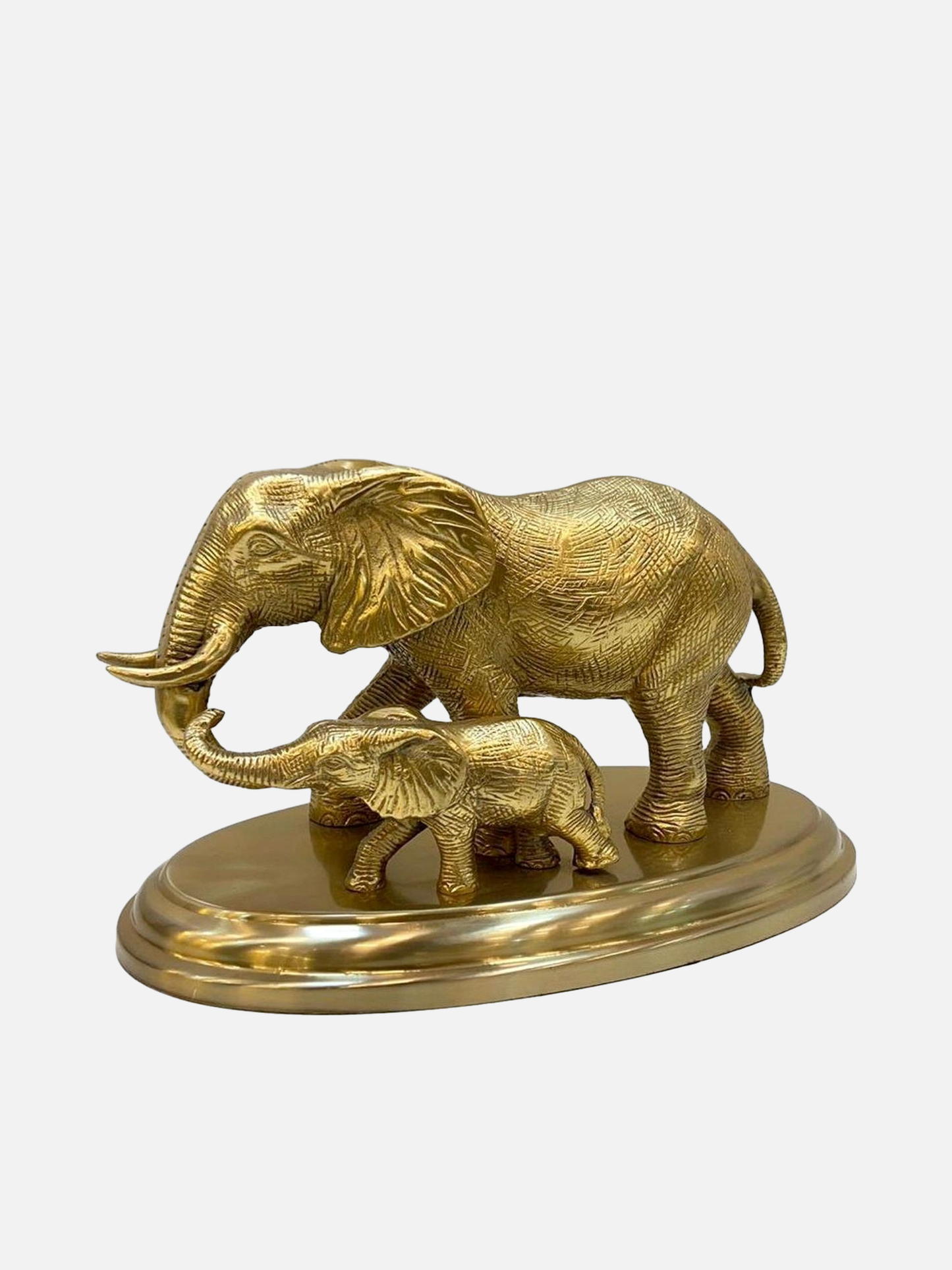 Elegant Brass Elephant Statue