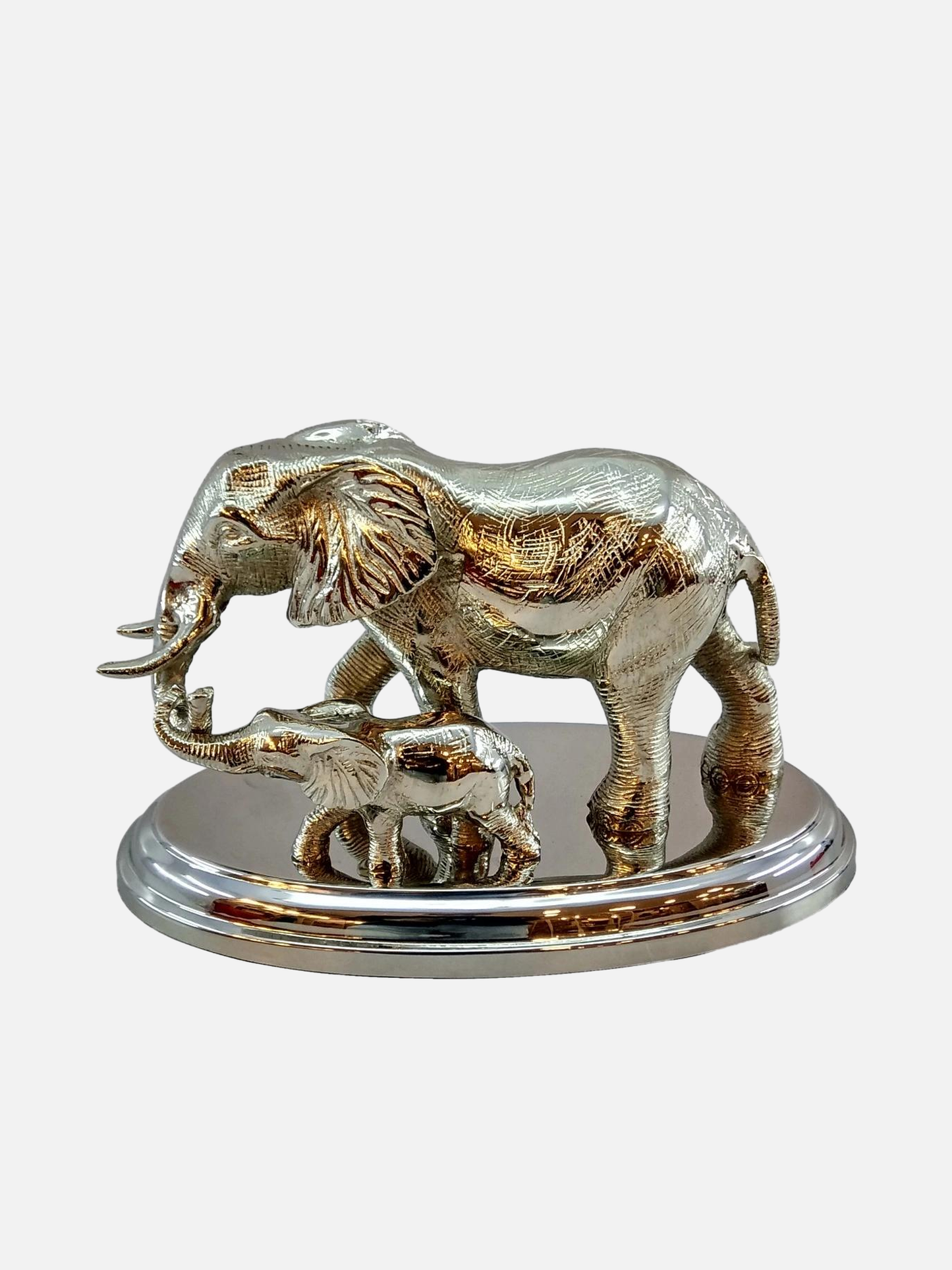 Metallic Elephant Sculpture