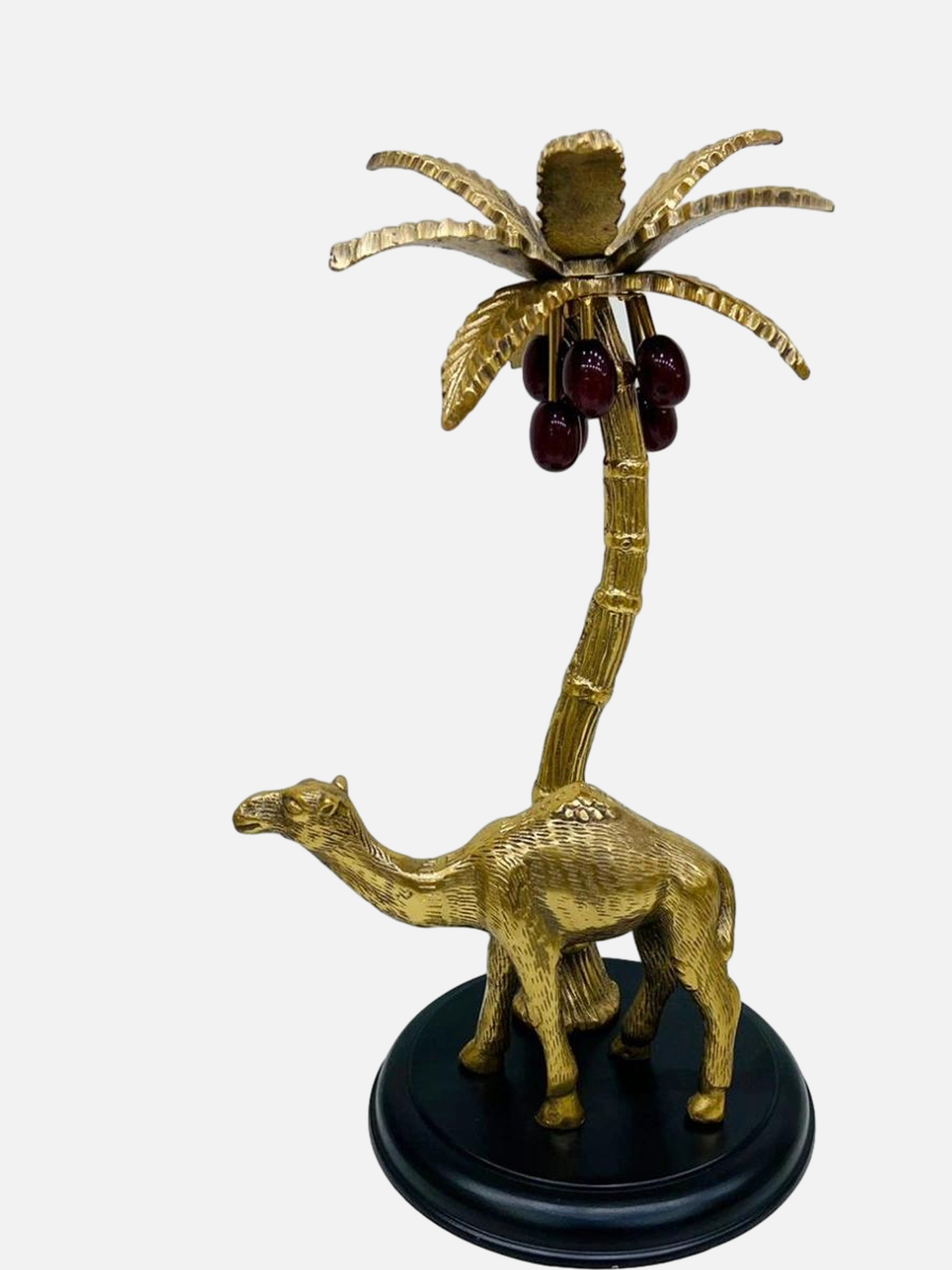 Golden Sculpture Camel and Palm Tree