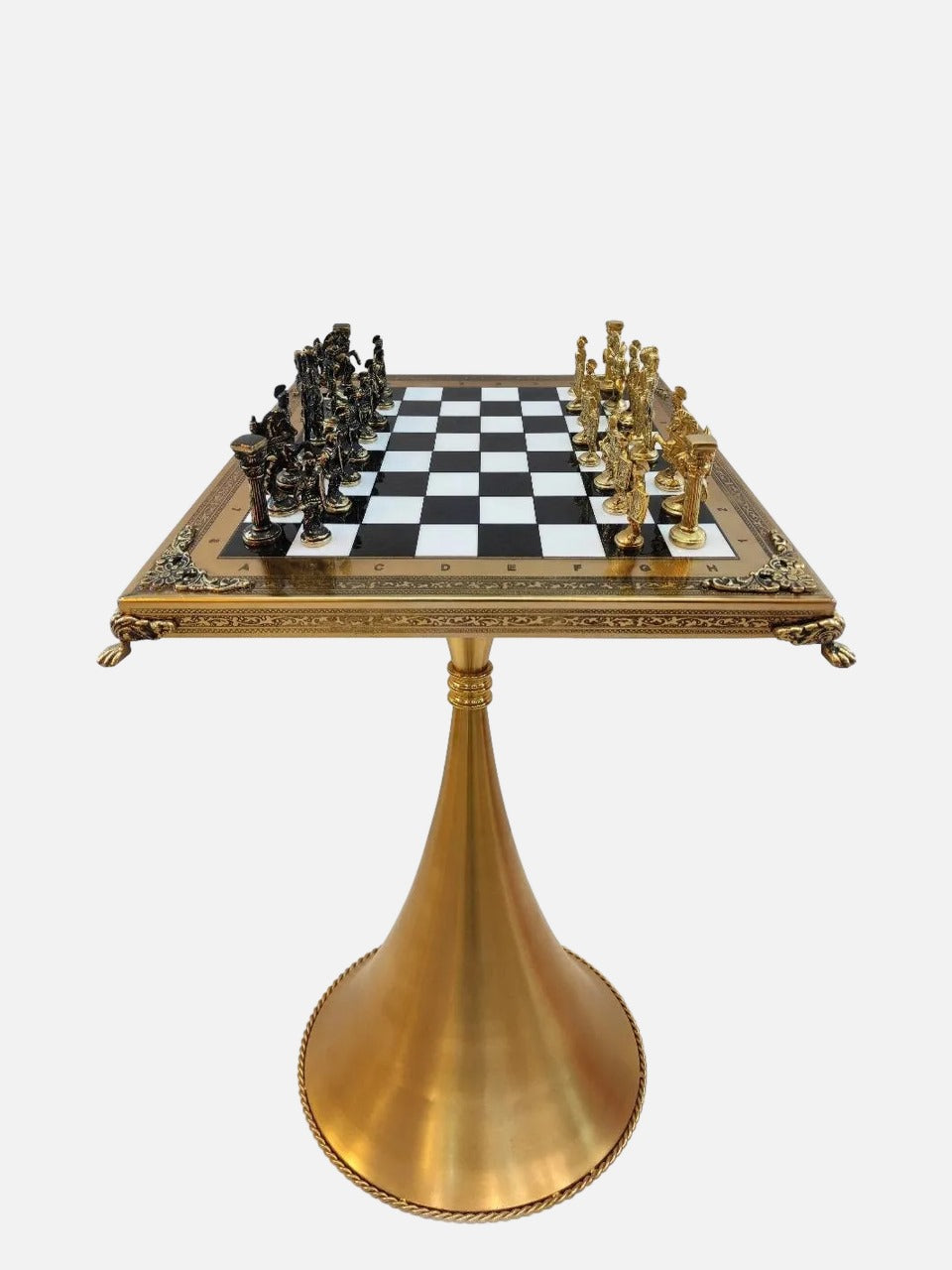 Historical Greek VS Roman Army Chess Set with Stand