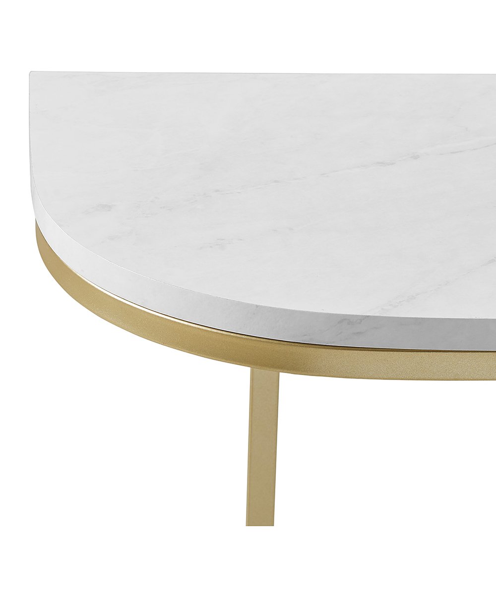 Rectangular Gold Metal Console Table