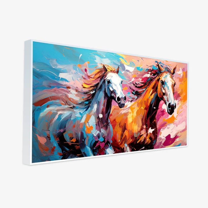 Colourful Chevals Wall Painting