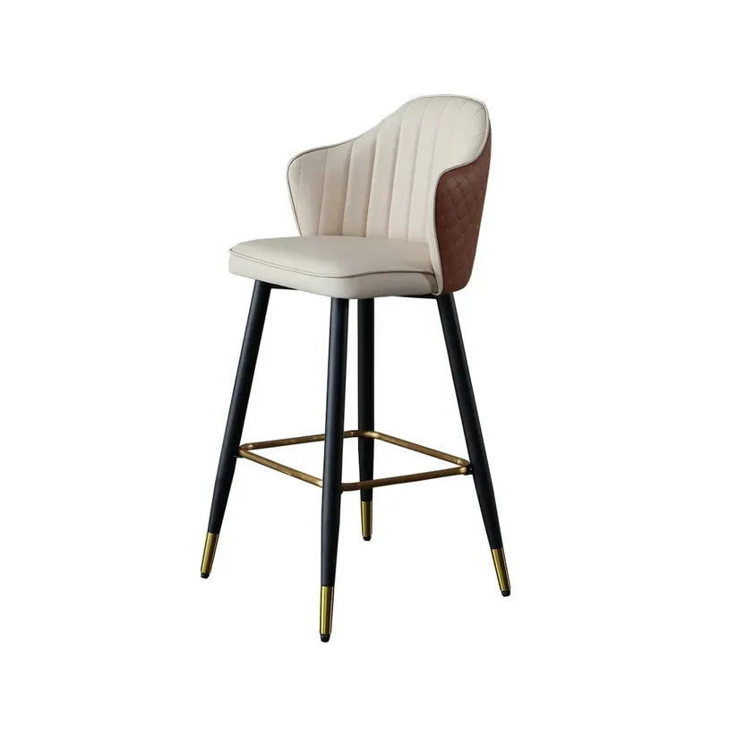 Modern Bar Stool Height Upholstered Chair with PU Leather